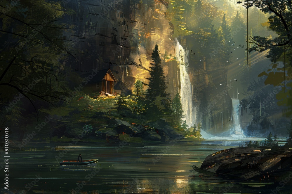 Illustrate the wonder of discovering a hidden gem off the beaten path. AI generated Illustrate the wonder of discovering a hidden gem off the beaten path. AI generated