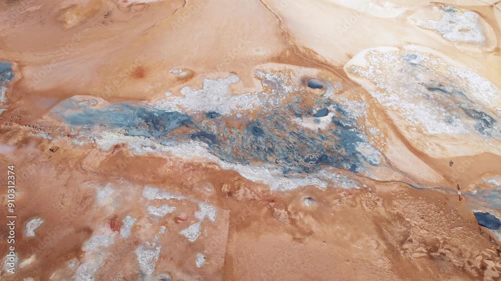 Site géothermique de Hverir avec geyser Site géothermique de Hverir avec geyser
