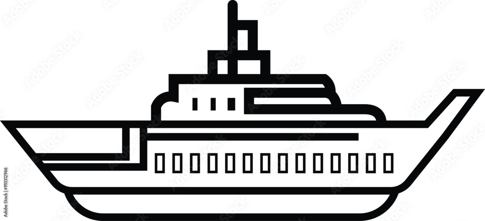 Obraz premium Boat/Ship Icon Design - Vector EPS File,| Nautical Graphic Illustrations for Micro stock, Simple, Modern Maritime Symbols for Logos, Apps, and Web Design