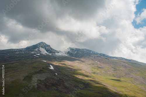 clouds over the mountains