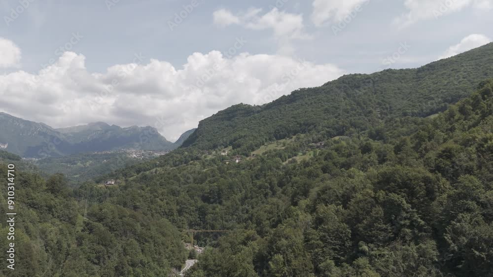 view of the mountains, italy. Color profile Dlog-M view of the mountains, italy. Color profile Dlog-M