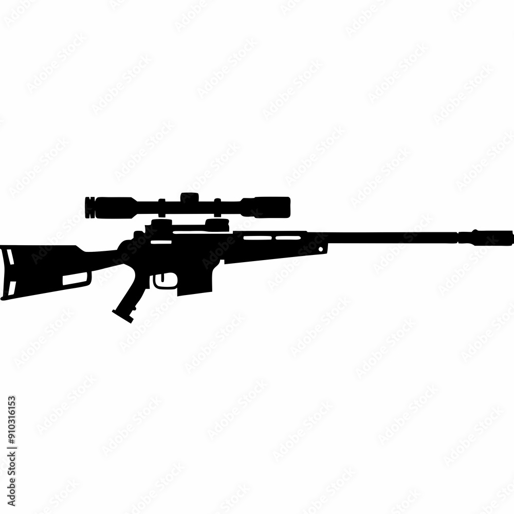 rifle isolated on white background rifle isolated on white background