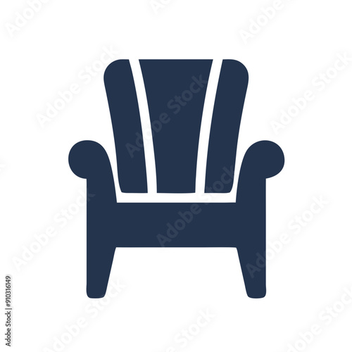 armchair isolated on white background