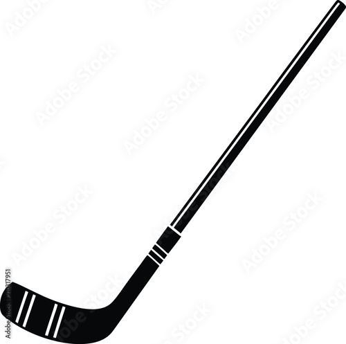 Wallpaper Mural hockey stick silhouette illustration black and white Torontodigital.ca