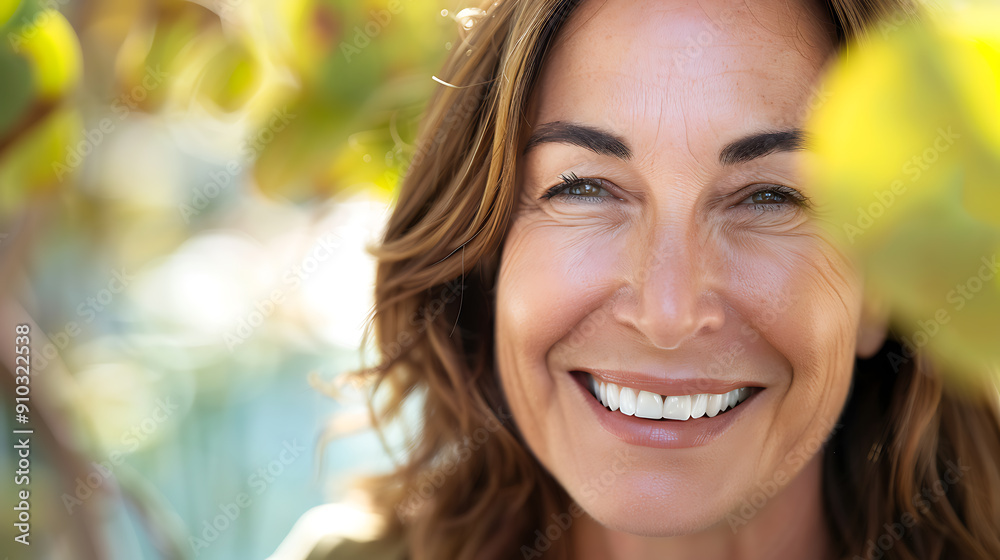 A smiling woman with brown hair and green eyes, bathed in warm sunlight, evokes happiness and serenity in a nature-inspired setting.
A smiling woman with brown hair and green eyes, bathed in warm sunlight, evokes happiness and serenity in a nature-inspired setting.