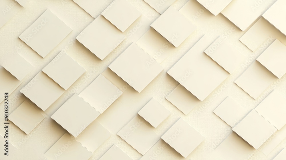 Abstract Geometric Pattern of White Squares