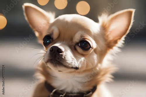 gamelle chihuahua chiot dog ingest wipeout hunger food croquet meal feeding growth holding gob bowl porringer puppy baby animal race young studio background white brown adorable pet seated carrying