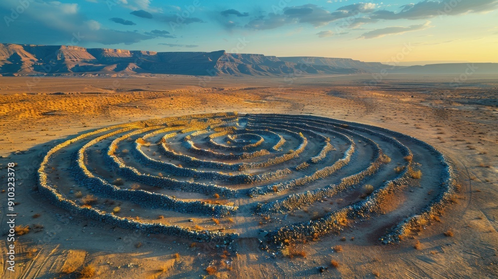 Stone Spiral in the Desert Stone Spiral in the Desert