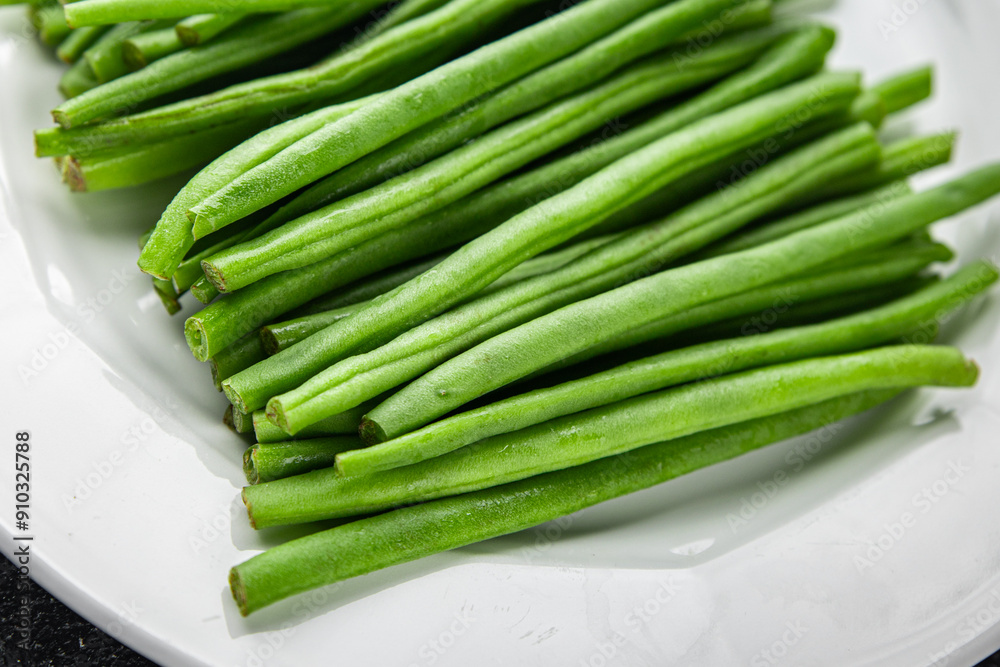 green beans fresh vegetable string bean fresh meal food snack on the table copy space food background rustic top view green beans fresh vegetable string bean fresh meal food snack on the table copy space food background rustic top view