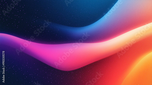 wavy abstract background with dark blue teal orange red pink and black colot with grainy texture. vibrant color retro style wallpaper photo