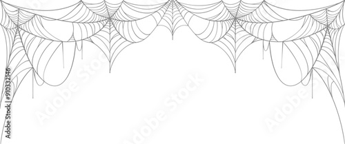 Cobweb frame Vector eps