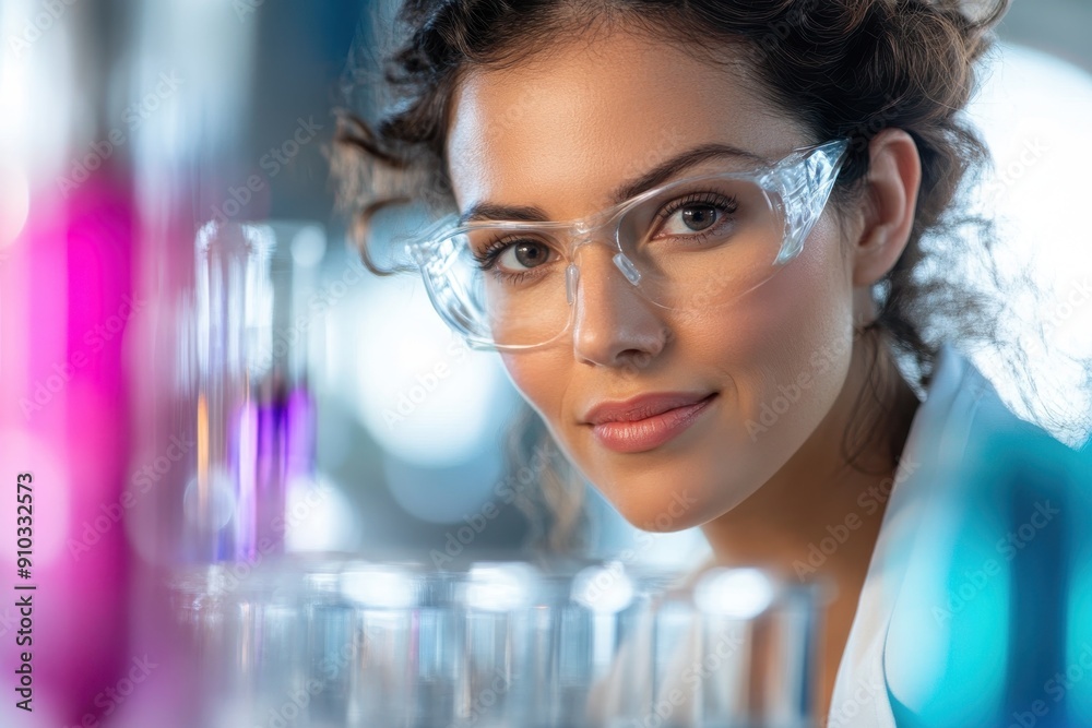 Confident Female Scientist Conducting Experiments in a Modern Laboratory Confident Female Scientist Conducting Experiments in a Modern Laboratory