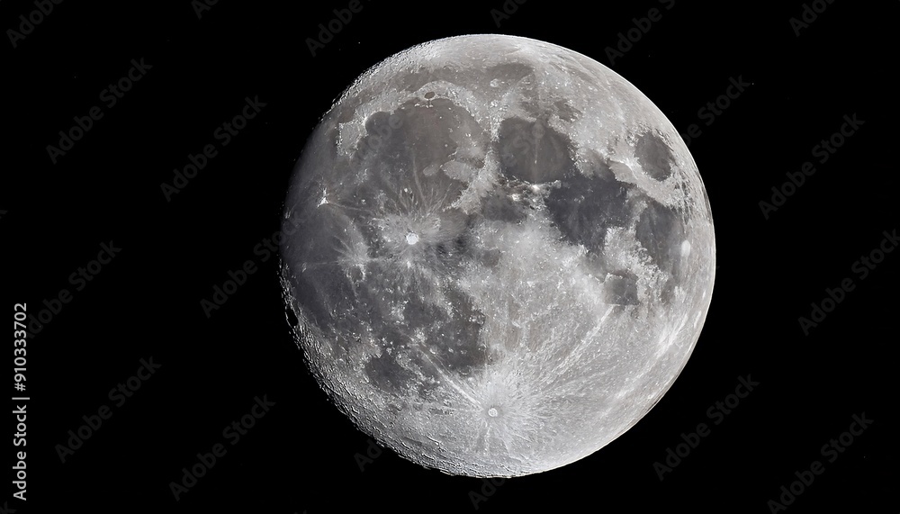 Obraz premium Closeup of the Moon full moon isolated