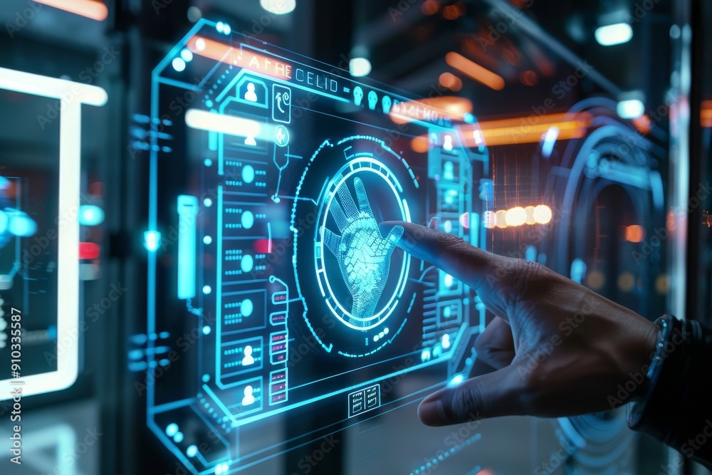 Biometric security systems, AI generated Biometric security systems, AI generated