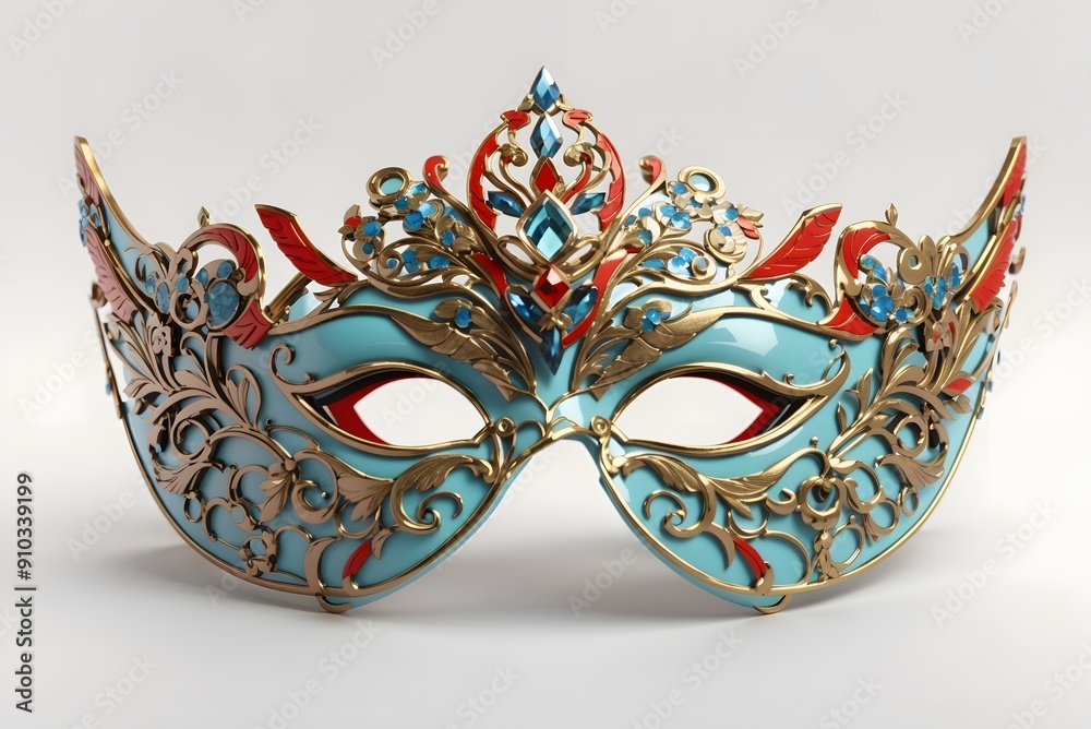 Decorated mask for masquerade on white background. Great for halloween brochures and advertisements. Unauthorized homemade paper product.
Decorated mask for masquerade on white background. Great for halloween brochures and advertisements. Unauthorized homemade paper product.