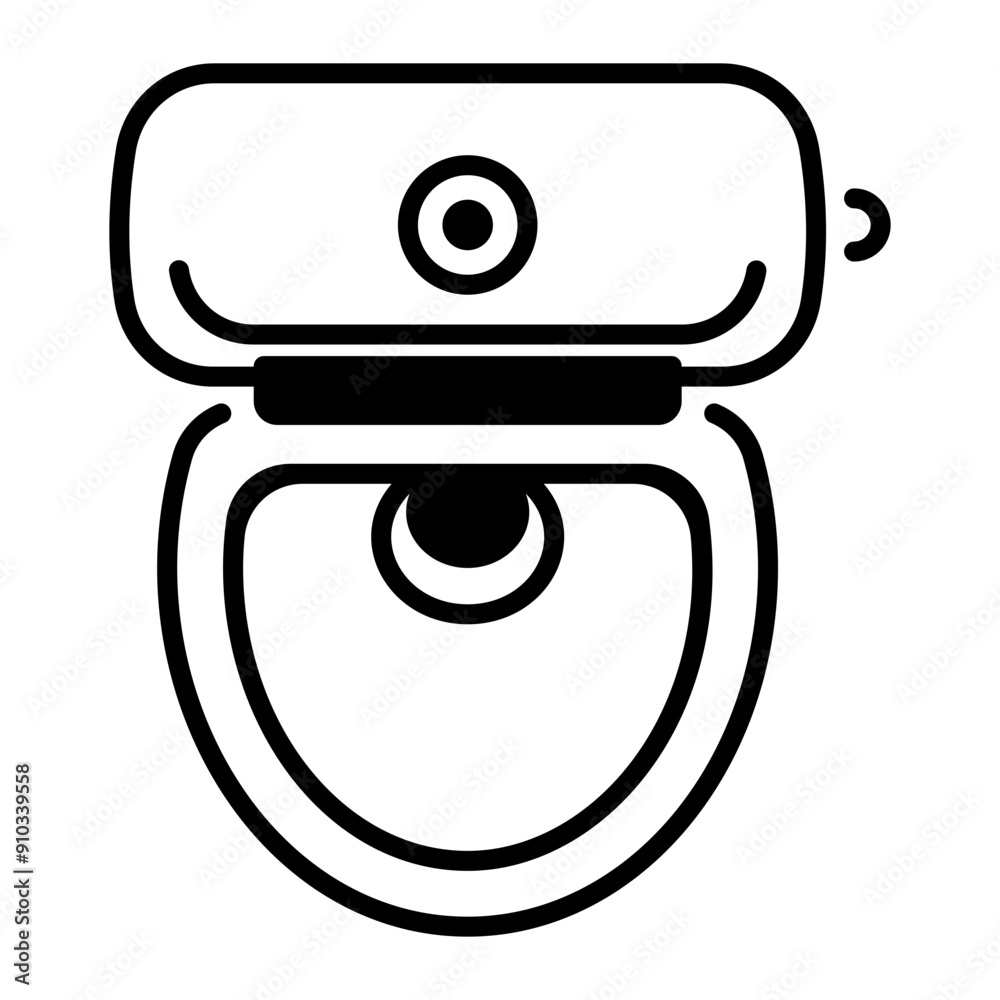 An outline style icon of commode An outline style icon of commode