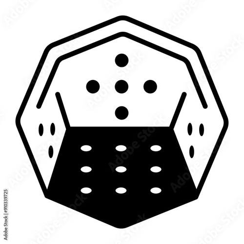 An outline icon of bean bag 