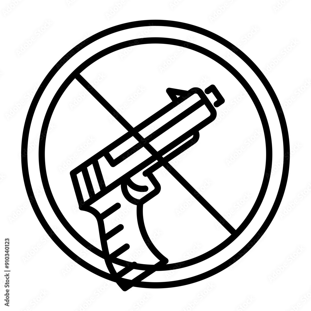 No hunting icon designed in line style No hunting icon designed in line style