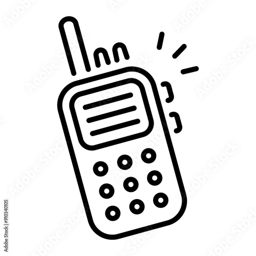 Walkie talkie icon designed in line style 