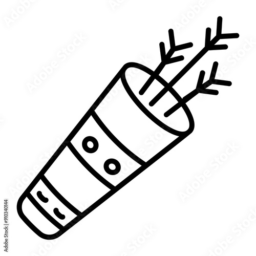 A quiver icon in line style 