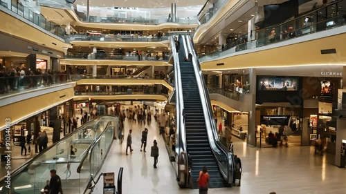 shopping mall at night