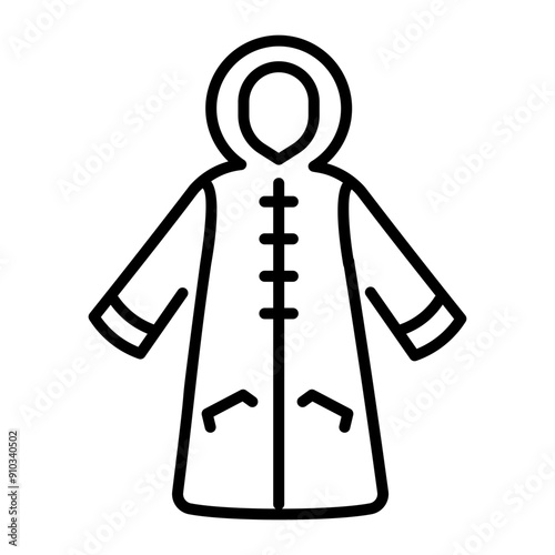 Line style icon of rain coat 