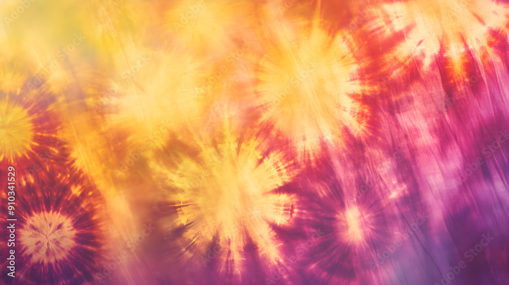 Colorful tie-dye patterns create a vibrant and artistic background with swirling hues of yellow, orange, and purple blending together seamlessly Colorful tie-dye patterns create a vibrant and artistic background with swirling hues of yellow, orange, and purple blending together seamlessly