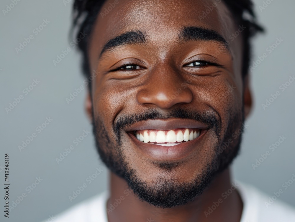 A portrait of a happy man with a beard and smile A portrait of a happy man with a beard and smile