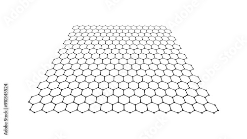 graphene structure, black isolated silhouette