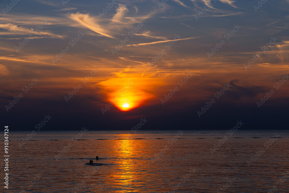 sunset over the ocean sunset over the ocean