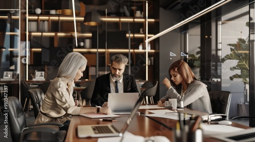 professional business team is working on a project together in the offices