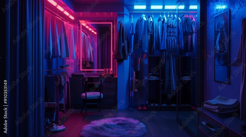 © Muhammad - Stunning and atmospheric 3D virtual dressing room. Generative AI