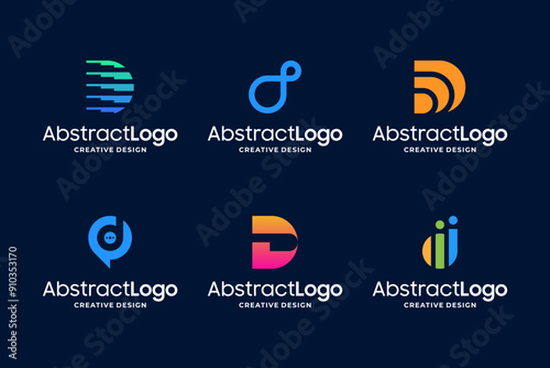 Creative letter D logo design collection