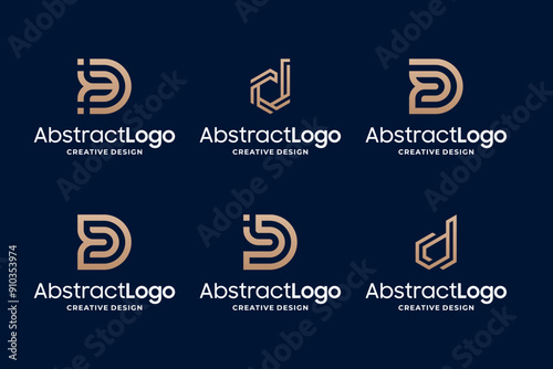 Simple letter D monogram logo design collection
