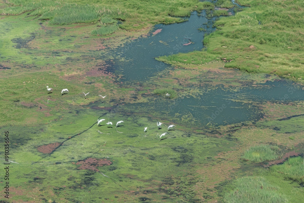 close-up drone view of white flamingos in the sea. Beautiful simple AI generated image in 4K, unique. close-up drone view of white flamingos in the sea. Beautiful simple AI generated image in 4K, unique.