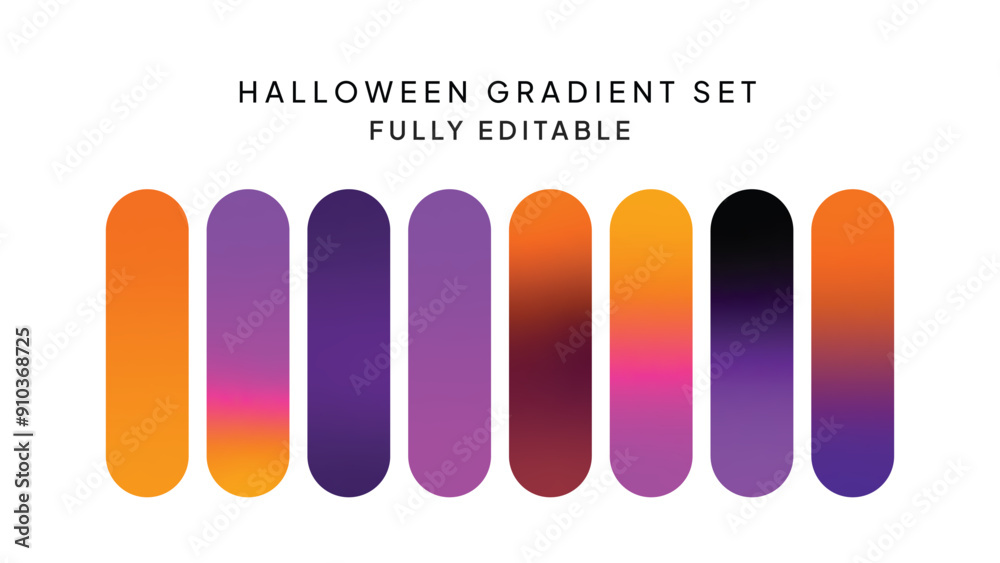 Set of Halloween Gradients Background, Abstract Halloween Spooky Collection Background Vector Set Set of Halloween Gradients Background, Abstract Halloween Spooky Collection Background Vector Set