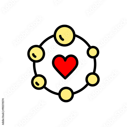 Pill, capsule color icon. Omega 3, A, D, K, C E dietary supplement, multivitamin fatty drop for heart symbol isolated on white background. Vector design element. Logo simple template.