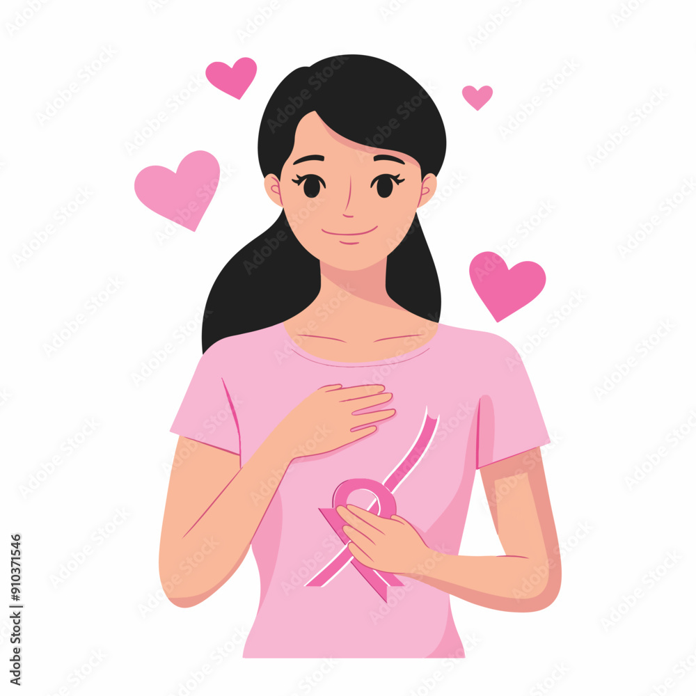hand on chest, and Awareness pink Ribbon white background001.eps hand on chest, and Awareness pink Ribbon white background001.eps