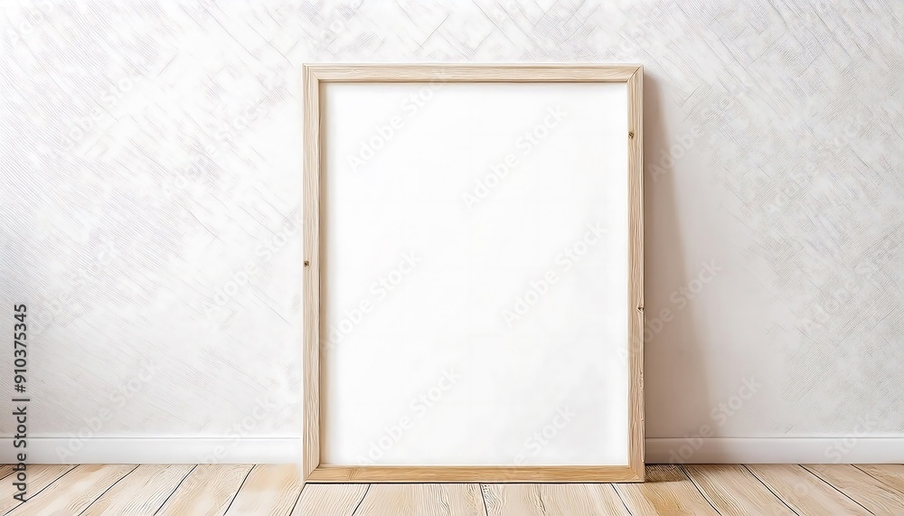 Fototapeta premium Poster Frame Mockup 3D Illustration, Showcasing a Realistic and Versatile Template for Displaying Artwork, Advertisements, or Photos in a Professional Setting