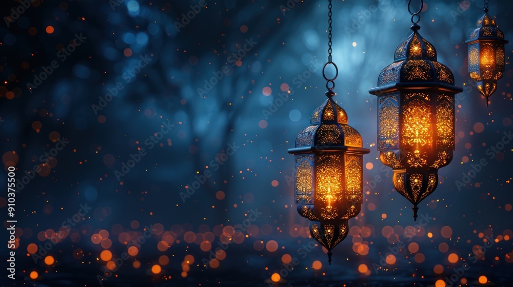 Ornamental Lanterns in a Mystical Forest Ornamental Lanterns in a Mystical Forest