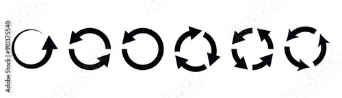 Refresh icon vector. Green recycle vector icon symbol. Repeat and reload icons set and arrow rotation circle. Sync icon symbol convert button sign