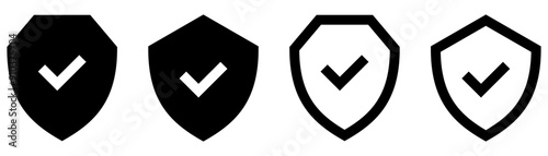 Free Download Shield check mark icon or security shield protection icon with tick symbol - GFXLoad