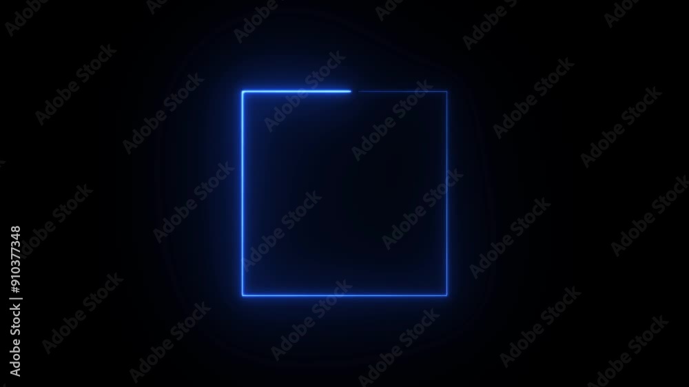 Abstract beautiful blue Neon frame background 4k animation. Abstract beautiful blue Neon frame background 4k animation.
