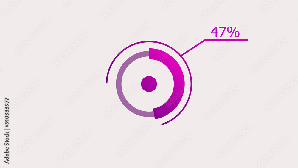 47% circle loading icon diagrams Infographics background. Abstract storage pie chart symbol background illustration. 47% circle loading icon diagrams Infographics background. Abstract storage pie chart symbol background illustration.