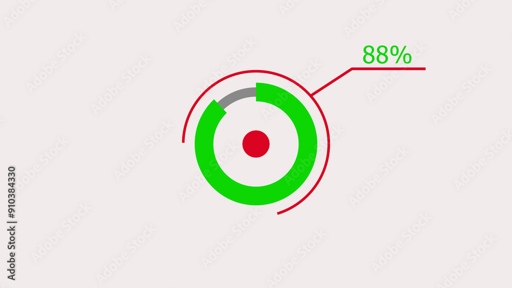88% circle loading icon diagrams Infographics background. Abstract storage pie chart background illustration. 88% circle loading icon diagrams Infographics background. Abstract storage pie chart background illustration.