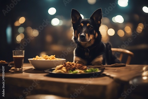 hungry dog midnight hunger refrigerator munch appetence desire peckish breakfast diet dinner door drink food funny nibble sweet tooth health humor jack russell witty kitchen look meal night open