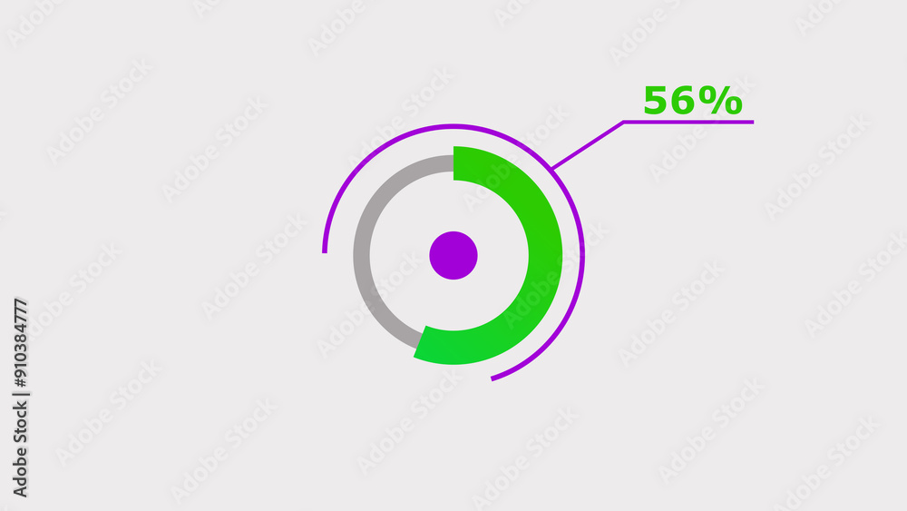 56% circle loading icon diagrams Infographics background. Abstract storage pie chart background illustration. 56% circle loading icon diagrams Infographics background. Abstract storage pie chart background illustration.