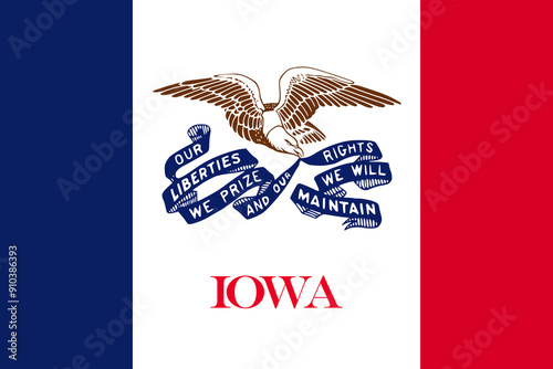 Iowa State Flag background illustration