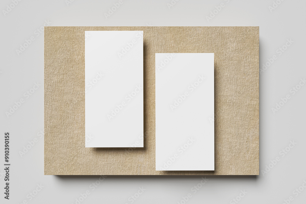 Fototapeta premium Blank DL flyer brochure for mockup. 3D Illustration