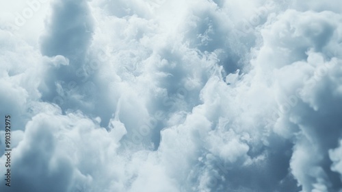 Abstract Cloud Formations in a Blue Sky